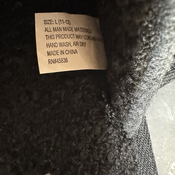 True Religion NEW Logo Slippers Men Sz Large 11-12 Gray Red Fleece - Picture 7 of 7